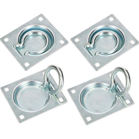 KOTARBAU Lot de 4 supports d'arrimage 90 x 75 mm à enfoncer dans le sol - Solide - Poignée de caisse. (1/5)