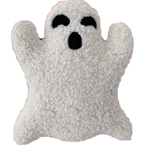 Coussin décoratif fantôme d'Halloween, coussin décoratif effrayant, parure de lit d'Halloween, peluche fantôme pour canapé-lit, fête de vacances, cadeau pour enfants (20 cm, 1 pièce) (1/5)