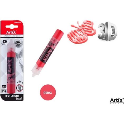 Pintura estructural 3D color coral, 30 ml.