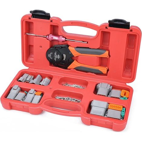 outil Kit de sertissage à barillet solide, incluant outils d'insertion et d'extraction, compatible avec le kit de connecteurs DT Series (1/5)