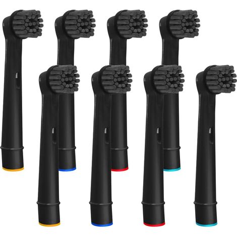 Lot de 8 têtes de brosse à dents électrique en charbon de bambou compatibles avec la brosse à dents rotative électrique Oral B, pour adultes et enfants (1/5)