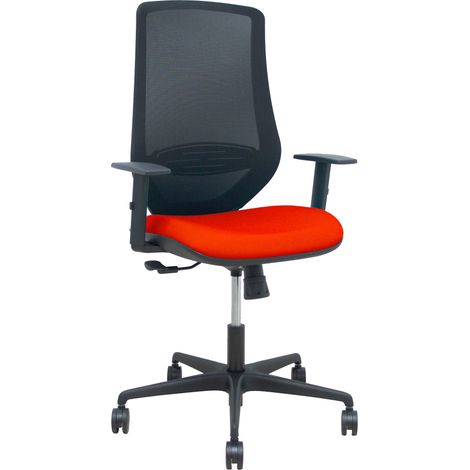 Silla Mardos sincro malla negra bali rojo brazo regulable