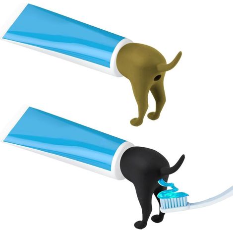 Distributeur Bouchon Dentifrice pour Chien, 2 Pièces, Évitez Gaspillage, Garde le Dentifrice Propre et Organisé (1/5)