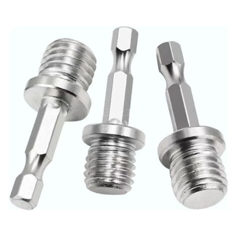 QORVA-3 Pièces Adaptateur Perceuse Hexagonale Adaptateur M14 Adaptateur 1/4 Pouce Hexagone Perceuse Tournevis sans Fil Mandrin Perceuse Plaque Outils Fendage Clé électrique