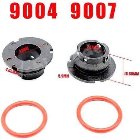 1 paire de supports adaptateurs pour phares LED de voiture, compatibles avec les douilles H7, H4, H3, H1, H11, H13, H16, 9004, 9005, HB3, 9006, HB4 et 9007. Taille : 9004 9007 (1/4)