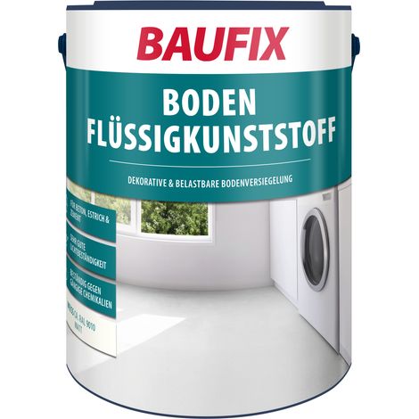 BAUFIX Boden-Flüssigkunststoff weiss matt, 5 Liter, Beton- und Bodenfarbe