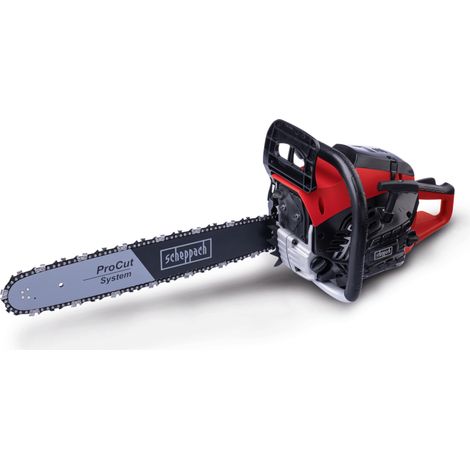 Scheppach Tronçonneuse thermique PCS46 - moteur 2 temps - 46 cm³ - Ø coupe max 43 cm - longueur guide chaine 45 cm - frein de chaine