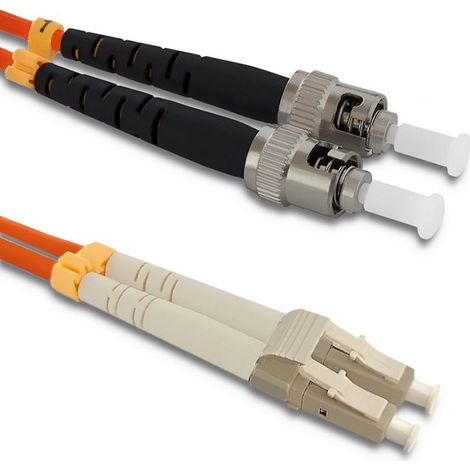 Cavo patch in fibra ottica Qoltec LC/UPC - ST/UPC  Multimodale  50/125  OM2  Duplex  2 m (1/3)