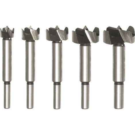 Mèche à bois pour perceuse 22551 – Lot de 5 forets 15-35 mm – Pour bois dur – Coupe nette sans éclat – Vorel (1/2)