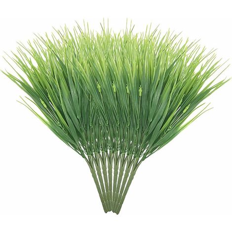 8 pcs artificial plant, realistic artificial plant grass, high quality plastic green shrubs, perfect decoration with high ornamental value, for garden furniture outdoor interior (1/5)