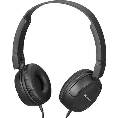 Sandberg Saver MiniJack HeadPhoneTravel Cuffie cablate Archetto da viaggio Nero