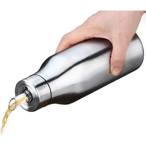 Distributeur d'huile d'olive en acier inoxydable, bec verseur étanche de haute qualité pour usages multiples (1/4)