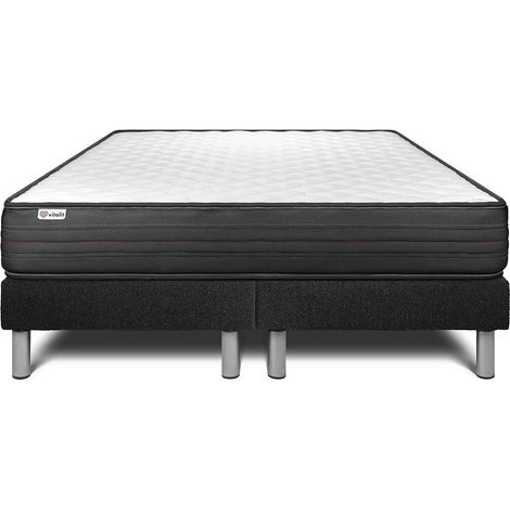 Matratzen- und Lattenrost-Set 2x100x200 cm - Vitalpower