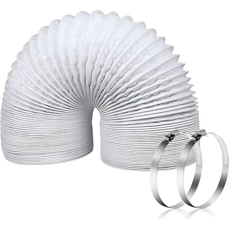 Tuyau de ventilation, 100 mm, 2 m, tuyau flexible en en aluminium, tuyau de sèche-linge, tuyau flexible pour tente de croissance, sèche-linge, registre de ventilation domestique (1/5)