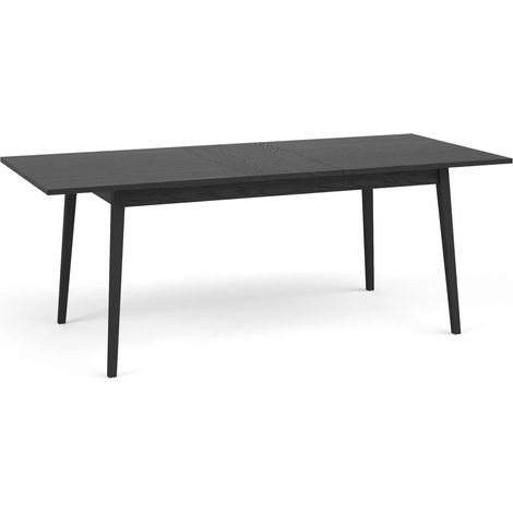 AX LIVING Küchentisch ausziehbar Brunelli 160+40 cm Schwarz Eiche