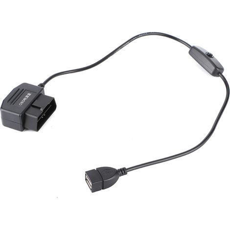 Câble d'alimentation USB OBD2 16 broches pour GPS et caméra DVR voiture (1/5)
