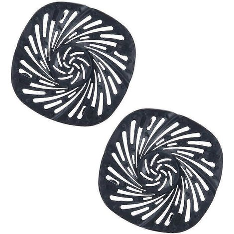 Cache-cheveux pour bonde de douche, grille anti-obstruction, crépine carrée pour lavabo et baignoire.-Black