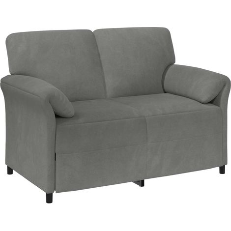 Divano a 2 Posti Grigio Scuro 138 x 83 x 95 cm Velluto vidaXL (1/5)