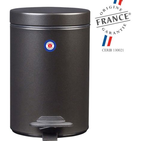 Poubelle de salle de bains à pédale 3L Fabriqué en France - CYJEU ROSSIGNOL