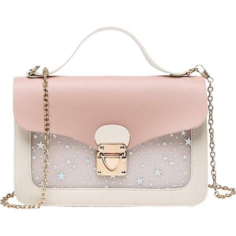 Filles Mini Star Mini Chain Sac à main amovible de grande capacité (Rose)