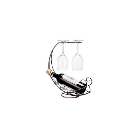 casier à vin de comptoir, Support à Verres vin, résistant l'usure et Durable, adapté aux Cuisines/Bars/Salons/magasins(Brass)
