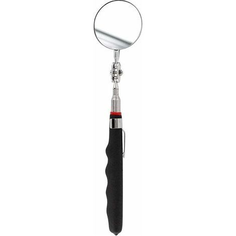 Miroir télescopique ultra plat - Extensible jusqu'à 70 cm - Double articulation à rotule - Poignée antidérapante (1/3)