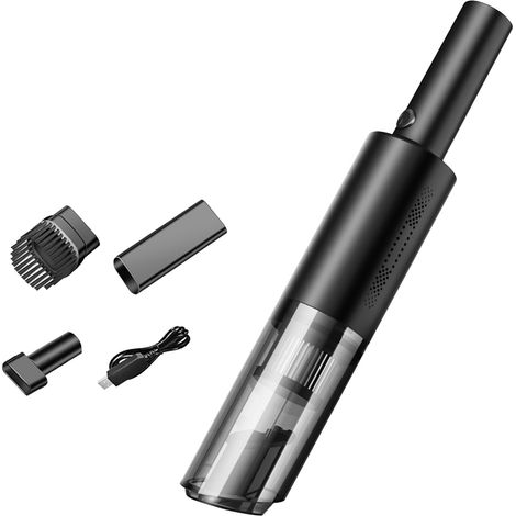 Ortviai Aspirateur Portable 120 W, 6000 Pa, USB Rechargeable, Filtre HEPA Lavable, Idéal Poils d'Animaux & Poussière