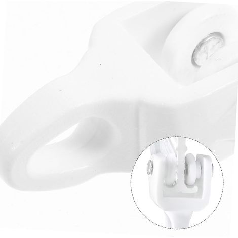 Crochets de rideaux, rails de rideaux, poulies, rails de rideaux coulissants pour plafond, roulettes de glissement pour rails de rideaux (10 pièces)