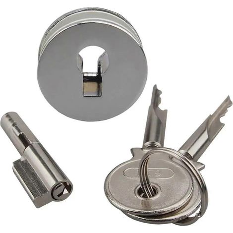 Serrure à clé pour portail résidentiel, serrure pour portail battant résistante aux intempéries avec loquet métallique compact (1/5)