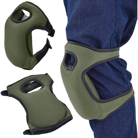 Garten-Knieschoner – 2 Stück – Knieschutz – Für Pflasterarbeiten, Handwerkerdienste, Bau- und Gartenarbeiten – grün (1/5)