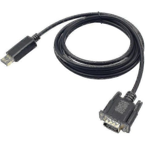 Câble DP vers VGA noir (1/4)