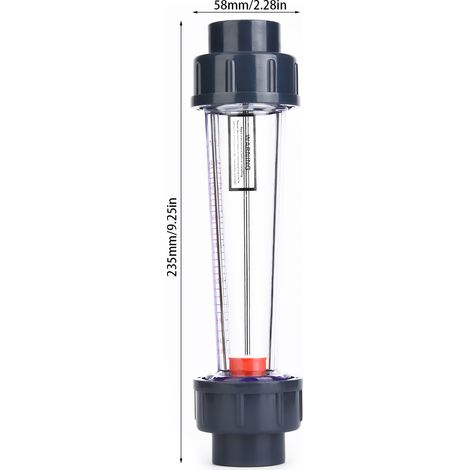 Débitmètre à tube plastique ABS LZS-25 (D) - Précision élevée pour débits de 60 à 600 L/H - Instrument de mesure de débit liquide (1/5)