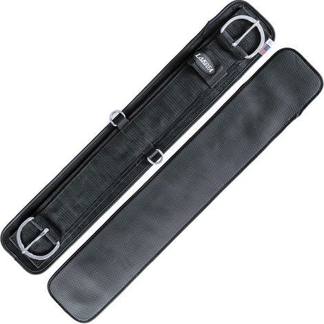 28" = 71 cm, nero: Sottopancia western in nylon con fodera in neoprene e fibbie in acciaio inox