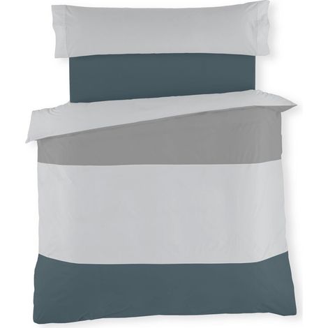 Housse de Couette Gris Perle 180 x 220 cm