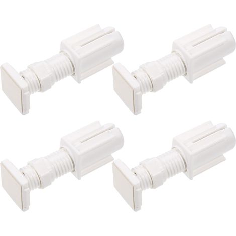 Lot de 4 Supports de Stores Verticaux en Plastique Blanc pour Volets Roulants, Fixation Facile pour Panneaux à Lamelles, pour Salon Cuisine (1/5)