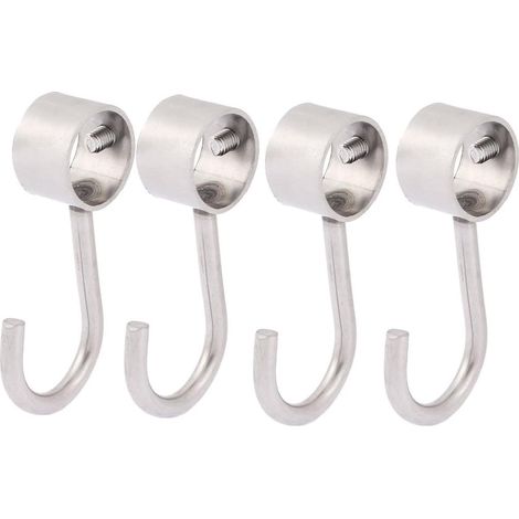 Kleiderschrank Badezimmer 19mm Dia Stange Kleidung Mantel Handtuch Einstellbare Haken Kleiderbügel (1/2)