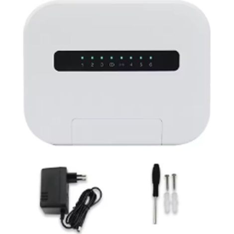 Tuya 6-Stationen-WLAN-Smart-Bewässerungssteuerung für den Innenbereich, Fernbewässerungssystem per Smartphone für EU-Stecker A (1/4)