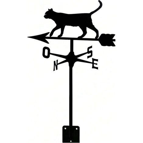 Rustic decorative metal weather vane for outdoor use, roof decoration for garden, yard, farm (1/4)