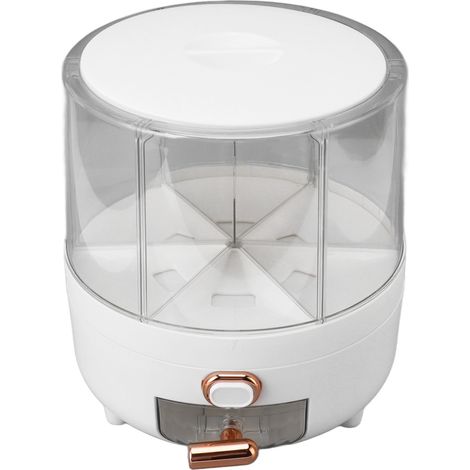 Distributeur de riz rotatif 360° pour céréales, petit contenant doseur cylindrique (1/5)