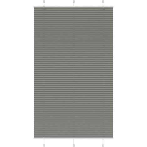 Plissee Anthrazit 120x200 cm Stoffbreite 119,4 cm Polyester