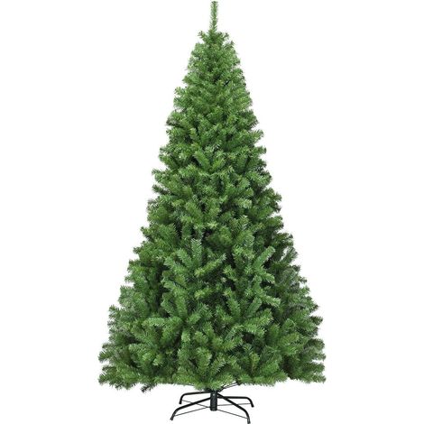 Arbol de navidad 225 cm arbol de navidad artificial con sistema de plegado 1346 puntas pvc verde