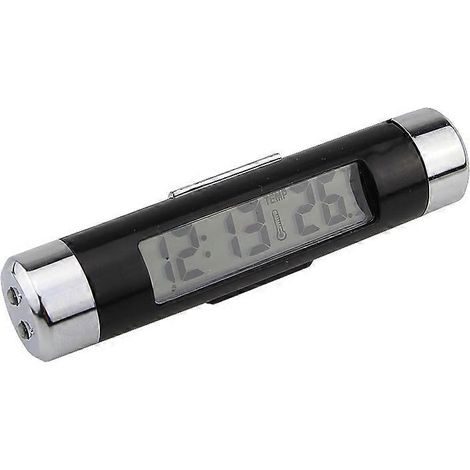Thermomètre numérique multifonction à clipser sur la grille d'aération de votre voiture, avec rétroéclairage LED bleu et horloge Celsius. (1/5)
