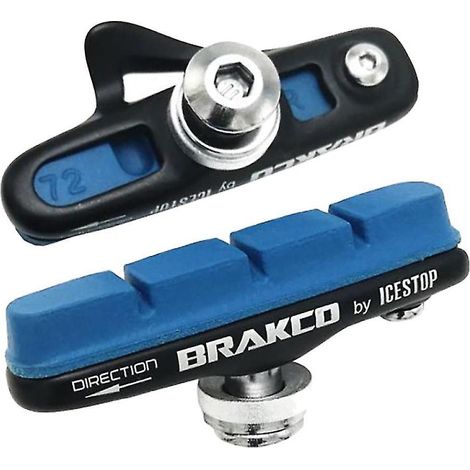 Plaquettes de frein remplaçables en fibre de carbone pour roues de vélo, réduction du bruit, adaptées aux vélos de route, aux roues en fibre de carbone et aux colliers de serrage en C. (1/5)