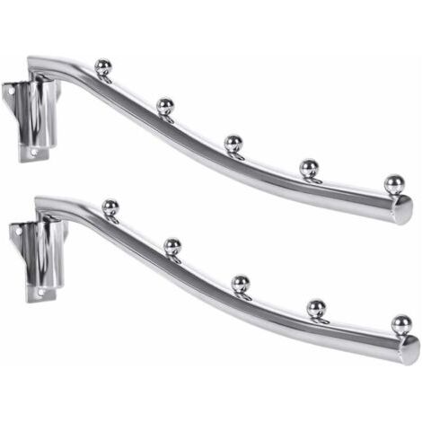 (38cm)Rabattable Pliant Cintre Mural pour Vêtements, 2 PCS Acier Porte-Manteaux Pliant Mural Suspendus Support Vêtements avec Bras Oscillant pour Chambre Salon Bal (1/5)