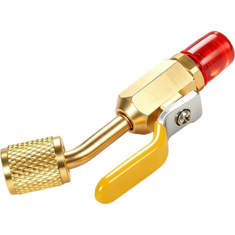 Shut-off Valve 1/4 SAE Brass Air Conditioning Tap 90x40x16mm (1/5)