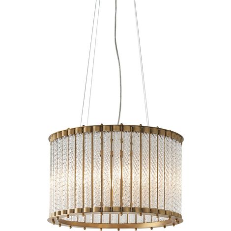 Lampadario Romola Endon oro opaco cristallo 6xE14 LED (1/5)