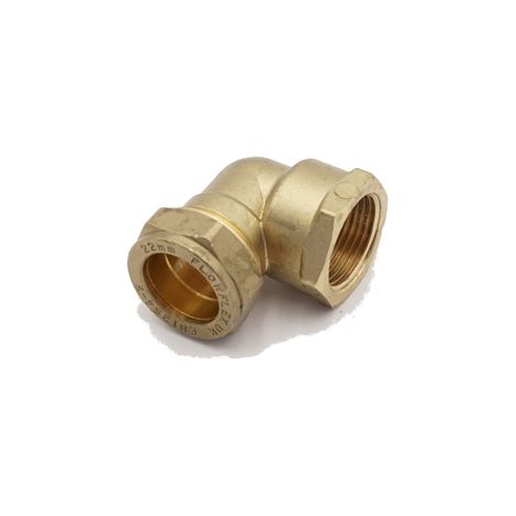 PrimaPlus Brass Compression Elbow 22mm x 3/4" Female - 10 Pack (1/3)