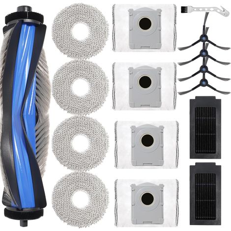 Zubehör für Ecovacs Deebot T50 Pro Omni, T50 Omni, T50 Omni Gen2, T50 Pro Omni Gen2 Staubsauger: 1 Walzenbürste + 4 Tücher + 4 Staubbeutel + 4 Seitenbürsten + 2 Filter (1/5)