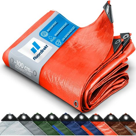 Abdeckplane 80 g/m² Orange 1,5 x 6 m