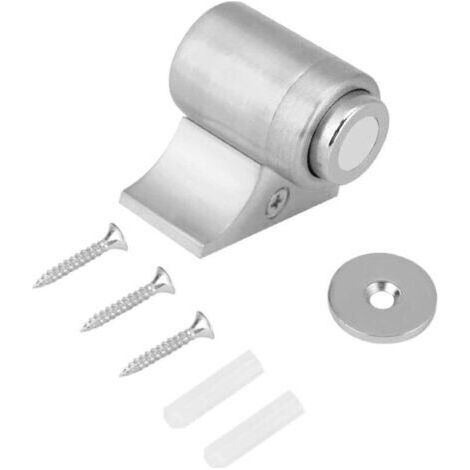 Butée Porte Magnetique, Arrêt de Porte Magnétique en Acier Inoxydable Door Stoppers pour le bureau à domicile(argent) (1/4)